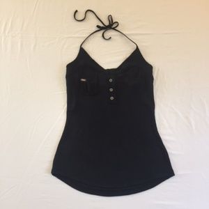 Marciano Silk Halter Top in Black
